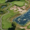 Aerial view of hole #13 at Foxford Hills Golf Club
