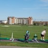 A view from the driving range tees at Bridges of Poplar Creek Country Club