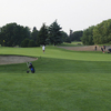 A view of green flanked by bunkers at Springbrook Golf Course