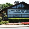 A view of the clubhouse at Fox Bend Golf Course