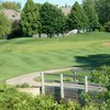A view of the 14th green at Seven Bridges Golf Club